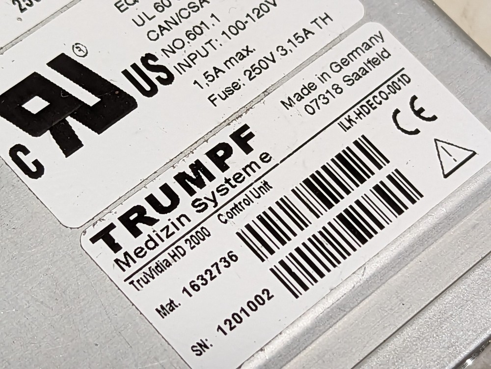 Trumpf TruVidia HD2000 control unit, 1632736, video controller