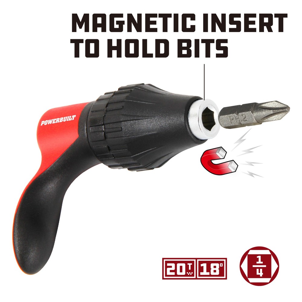 Powerbuilt L-Type Mini Ratcheting Bit Driver - 941487