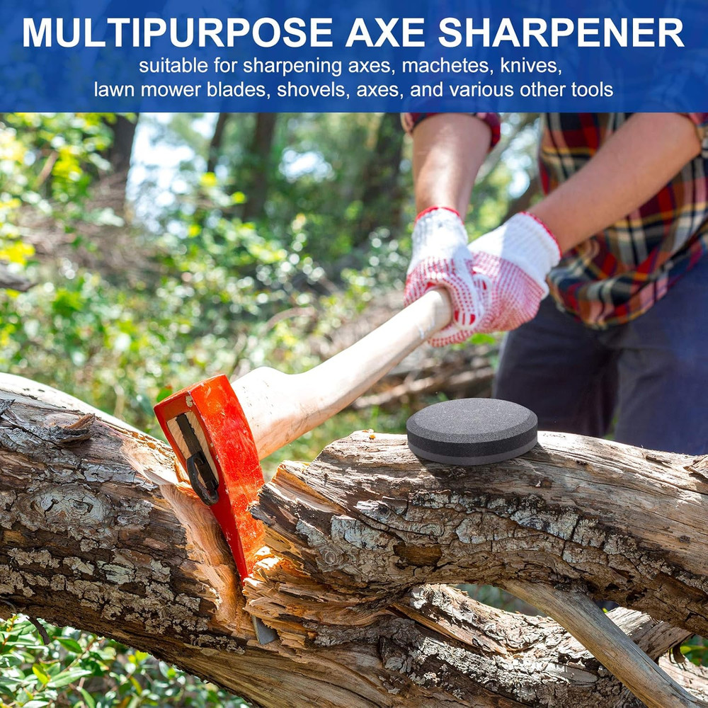 Axe Sharpener Sharpening Dual Grit Multipurpose Sharpener Puck Tool Stone Whetst