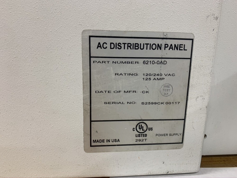 MGE UPS SYSTEMS 6210-0AD DISTRIBUTION PANEL LG