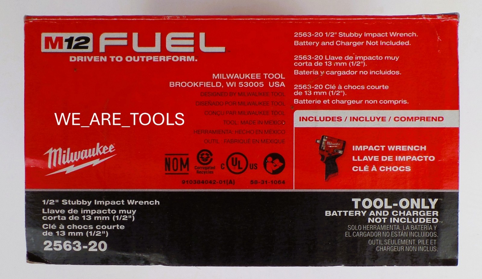 NEW IN BOX Milwaukee 2563-20 M12 FUEL 1/2" Stubby Impact Wrench w/ Friction Ring