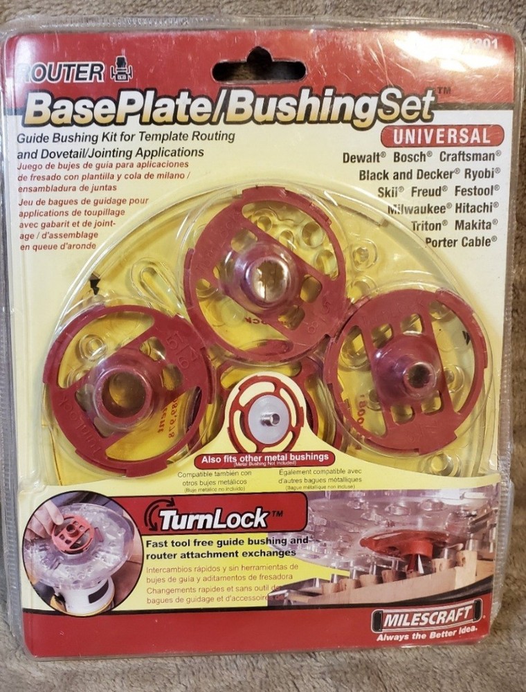 Router Base Plate & Bushing Set Compatible with Model 1201 - New