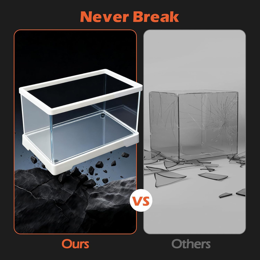 Small Turtle Tank Kit,Turtle Starter Habitat with Filter, Filter Plates,Basking