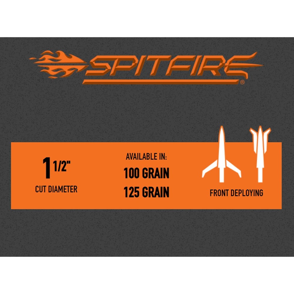NAP Spitfire Mechanical Broadhead 1 1/2" Cut 100 Grain - 3 Pack