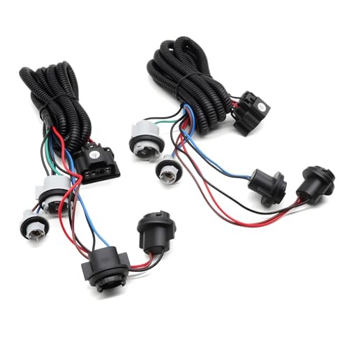 2Pcs Driver & Passenger Side Tail Light Wiring Harness Compatible with