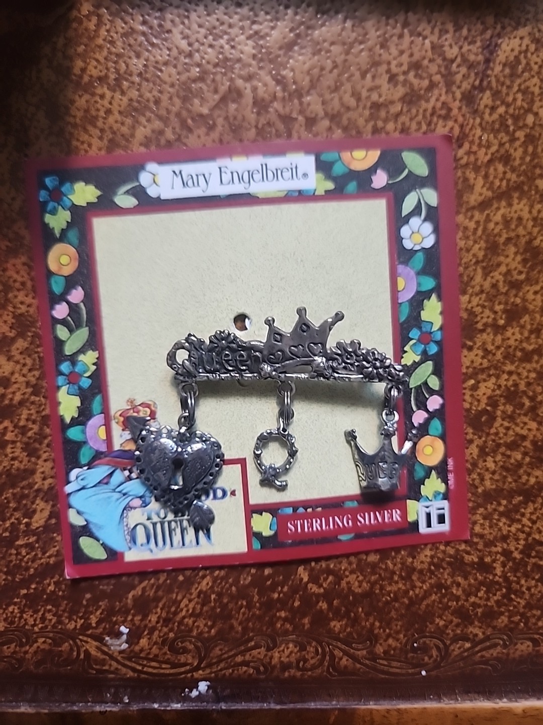 VTG Mary Englebreit Pin Brooch 1.50 925 Sterling