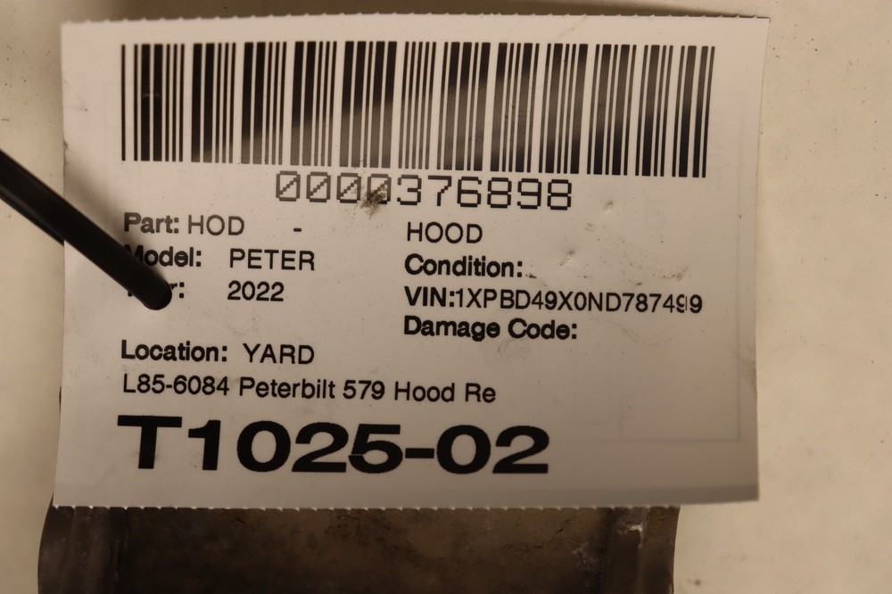 2018-2023 PETERBILT 579 FRONT BONNET HOOD REST BRACKET SUPPORT OEM