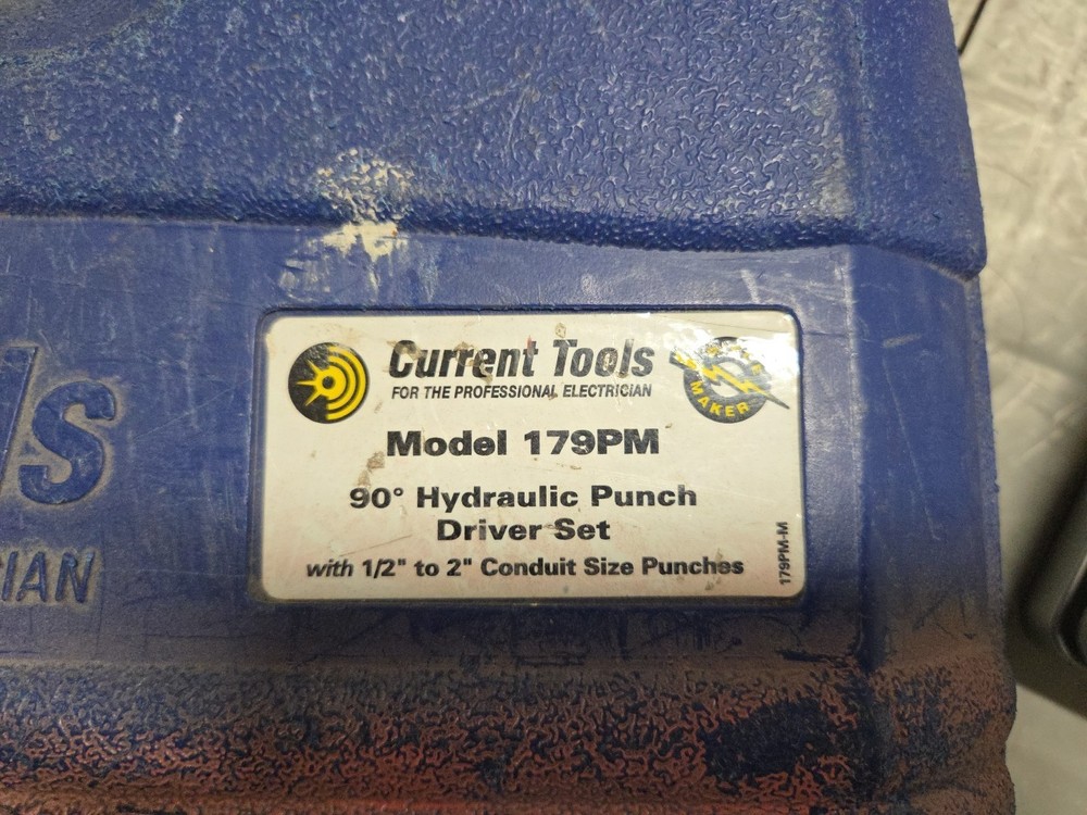 Current Tools Hydraulic Punch Driver Set 179PM with 1/2-2" Punches Plus Case