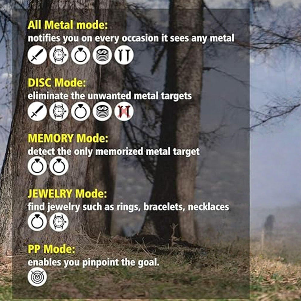 Beginner Metal Detector - Auto Iron Filter,4 Modes,LCD & Audio Alerts