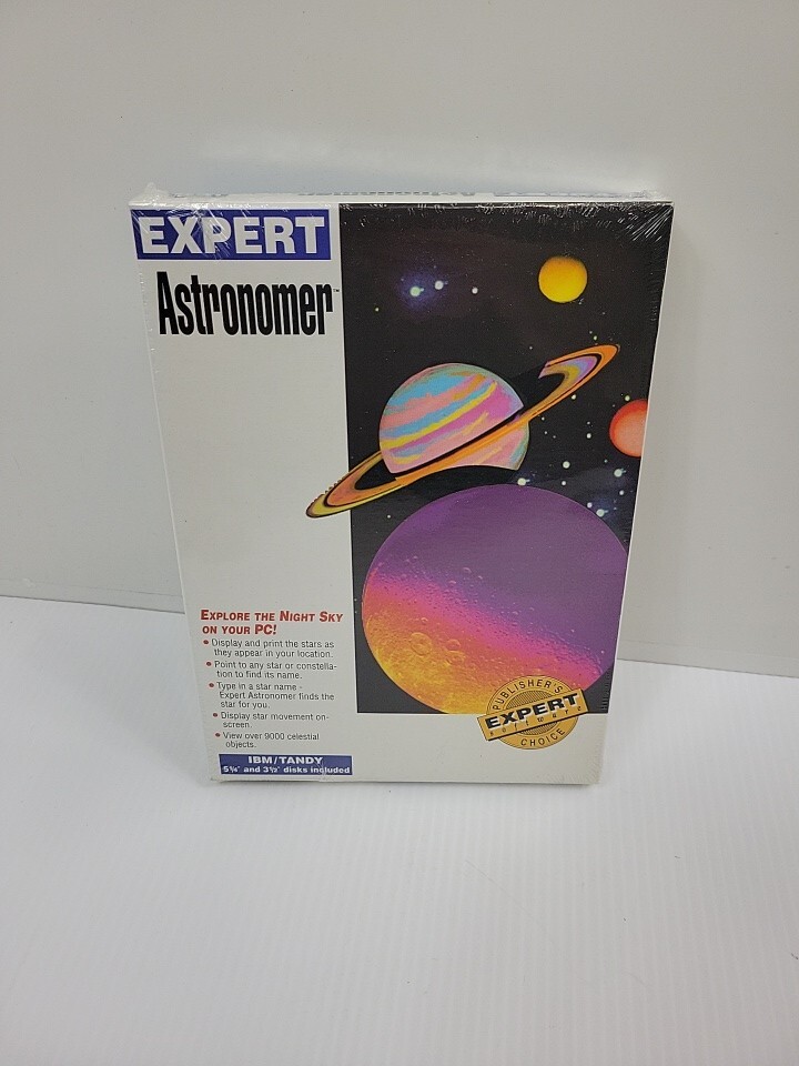 Brand New Expert Astronomer Bundle PC Software IBM/Tandy 3.5" & 5.25" Disk