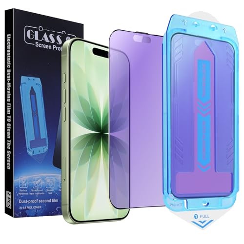 2-Pack Screen Protector for for iPhone 17/iPhone 16 Pro Anti Blue Light Matte