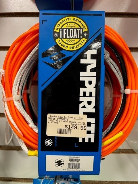 Hyperlite 70' Neon Orange X-Line Wakeboard Rope