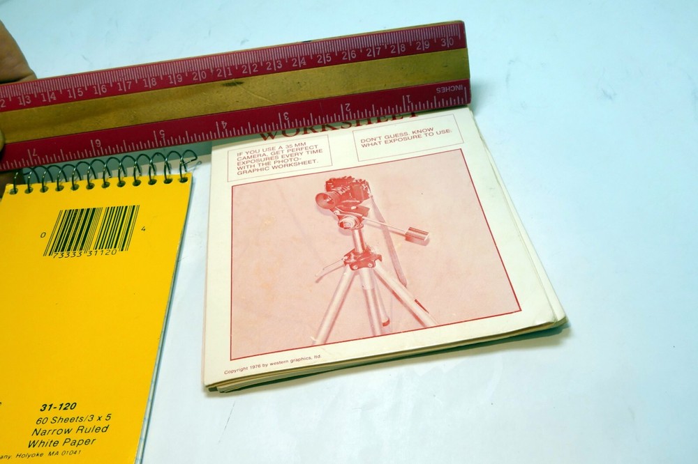 Photo-Graphic worksheet 4X5" notebook notes