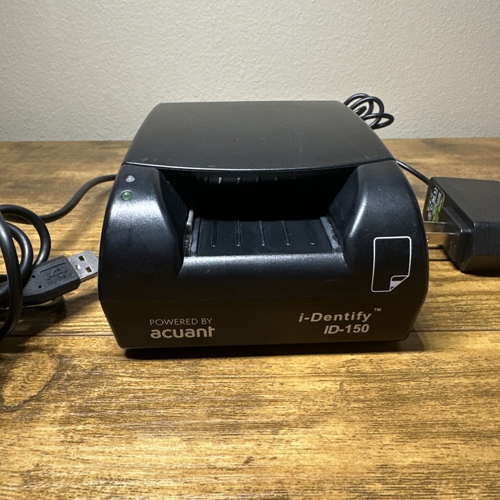 i-Dentify ID-150 Acuant ID Card Scanner Reader + Cables (J7)