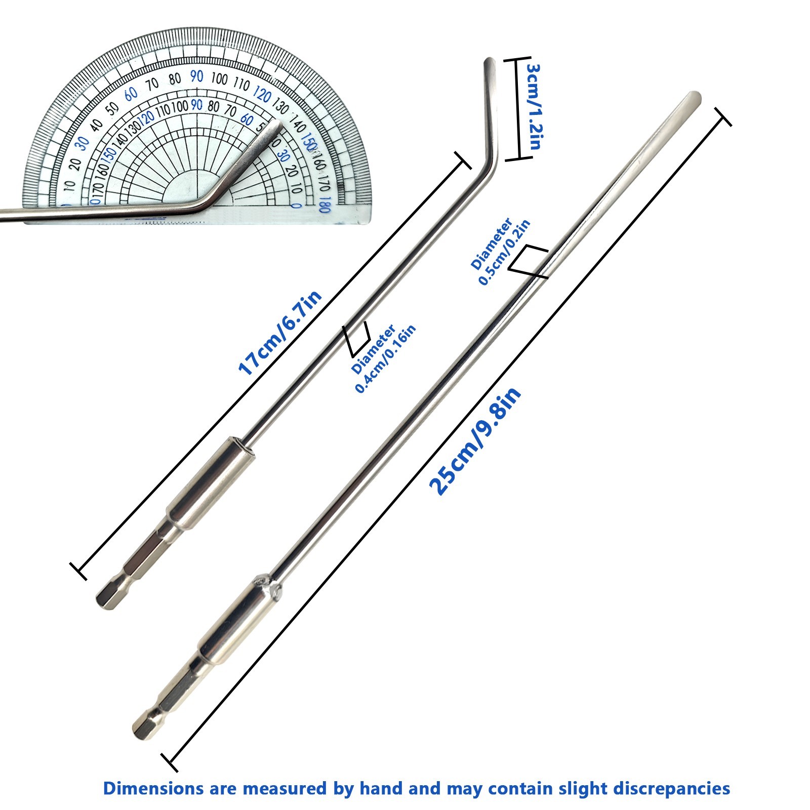 20 Pcs Paintless Dent Removal Push Rods Kit, Automotive Panel Dent Removal Hooks