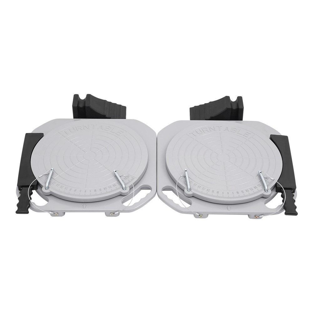 2X Wheel Alignment Turntable Turn Plates with Transition Bridge & Thrust Block