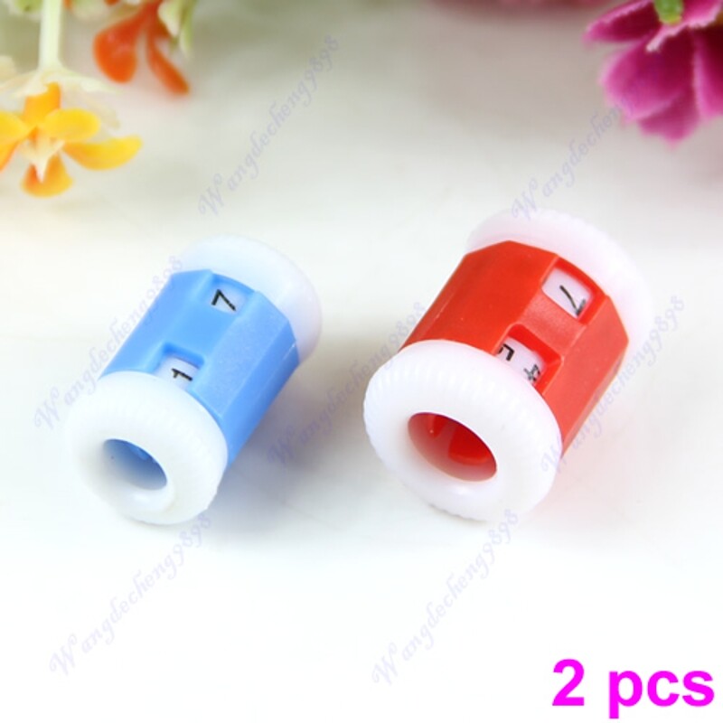 2pcs Row Counter 2 Sizes Knit Knitting Needles New