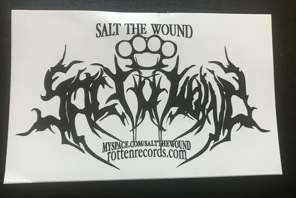 SALT THE WOUND - CARNAL REPERCUSSIONS PROMO STICKER VINYL DECAL NOS ROTTEN