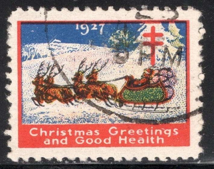 US Stamp Scott #WX39, Christmas Seals 1927, Single, Used (C)