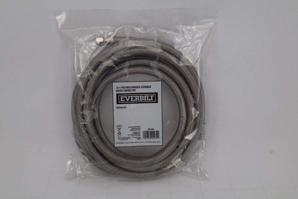 Everbilt 12 FT Polymer Braided Icemaker Water Connector