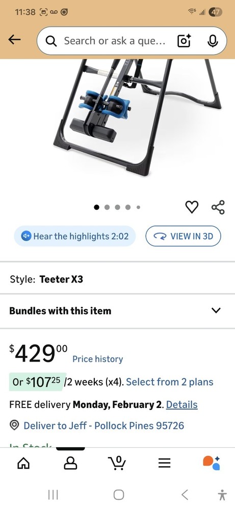 Teeter FitSpine X3 Inversion Table - Barely Used, Pristine Cond! Local P/U Only.