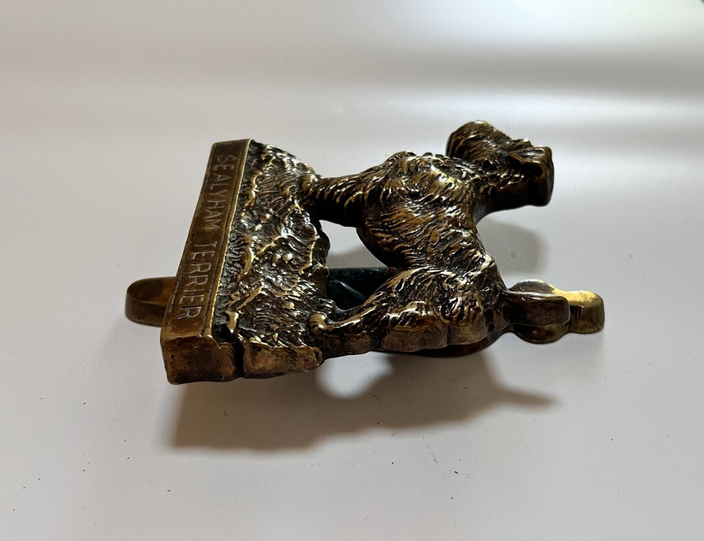 Vintage Sealyham Terrier Brass Door Knocker