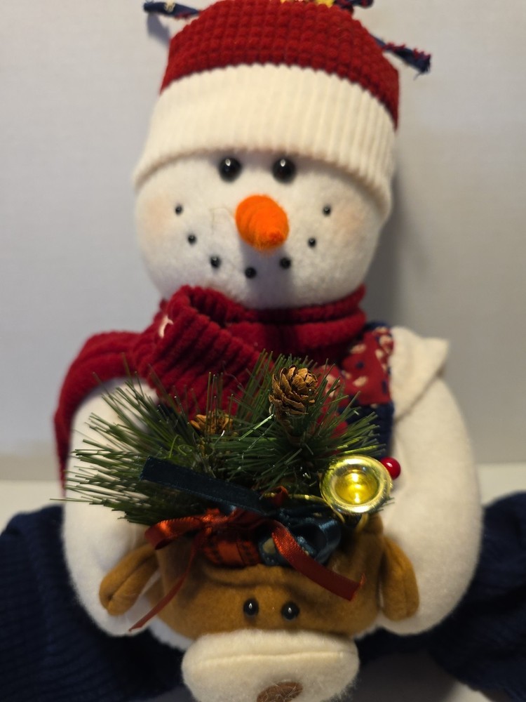 Snowman Draft Stopper Dressed 34" for Doors or Windows Nice