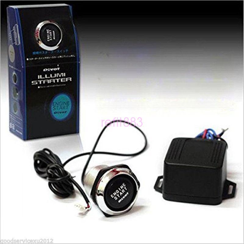 Car SUV Keyless Engine Ignition Power Switch Blue LED Light Starter Push Button