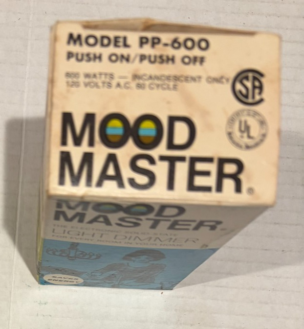 Mood Master Light Dimmer Switch Model PP-600 Electronic Solid State 600w 120v
