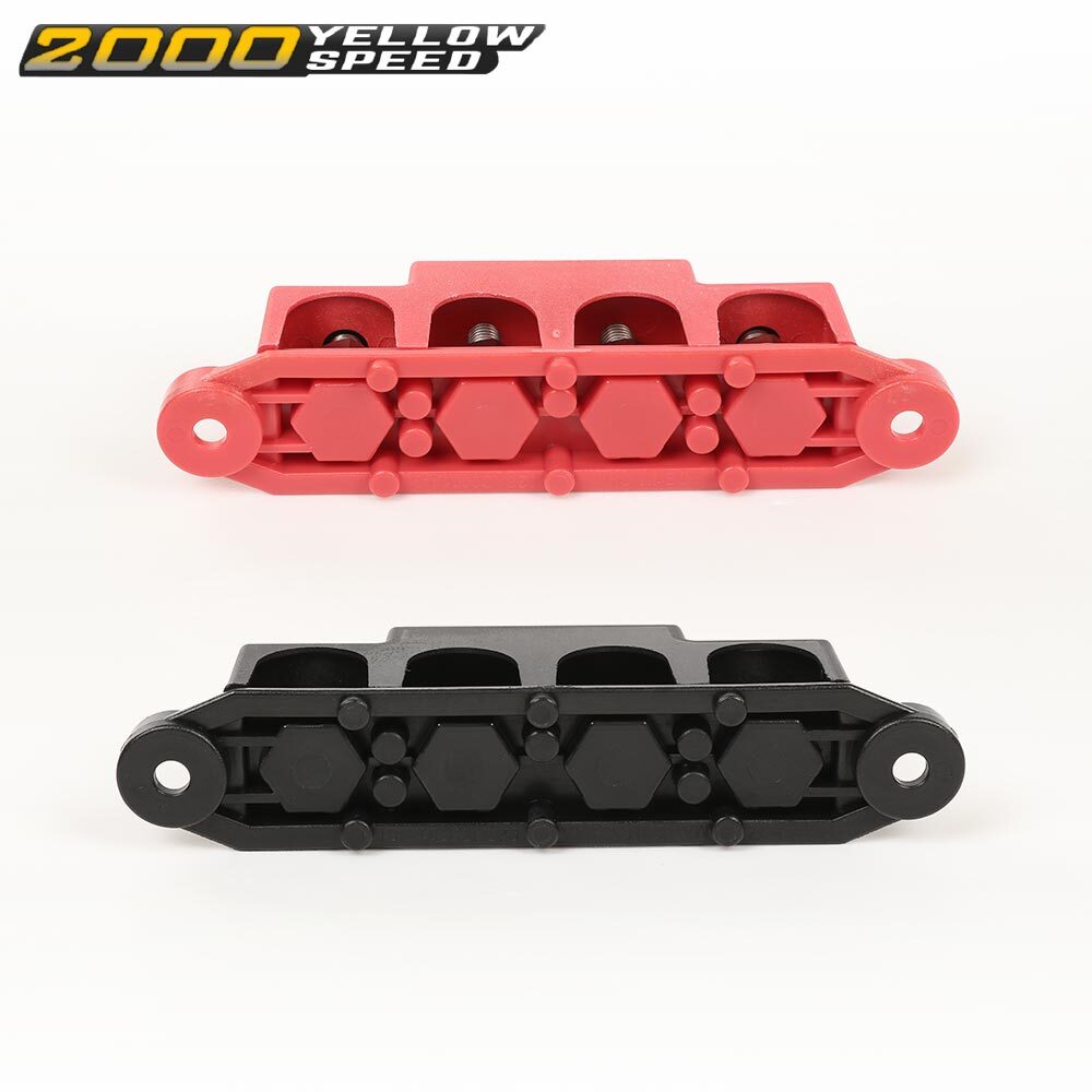 5/16" 12V 250A 4 Post Busbar Bus Bar Power Distribution Block With Cover 2Pcs US