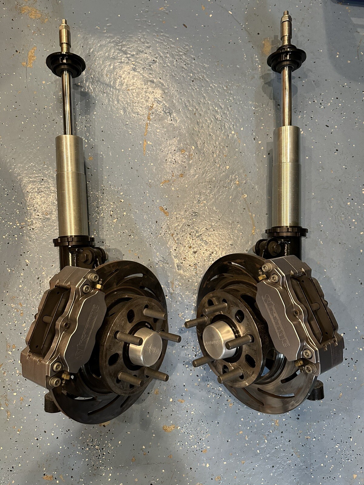 Strange Engineering Ford S197 Mustang Super Cobra Jet Struts, Hubs, and Brakes