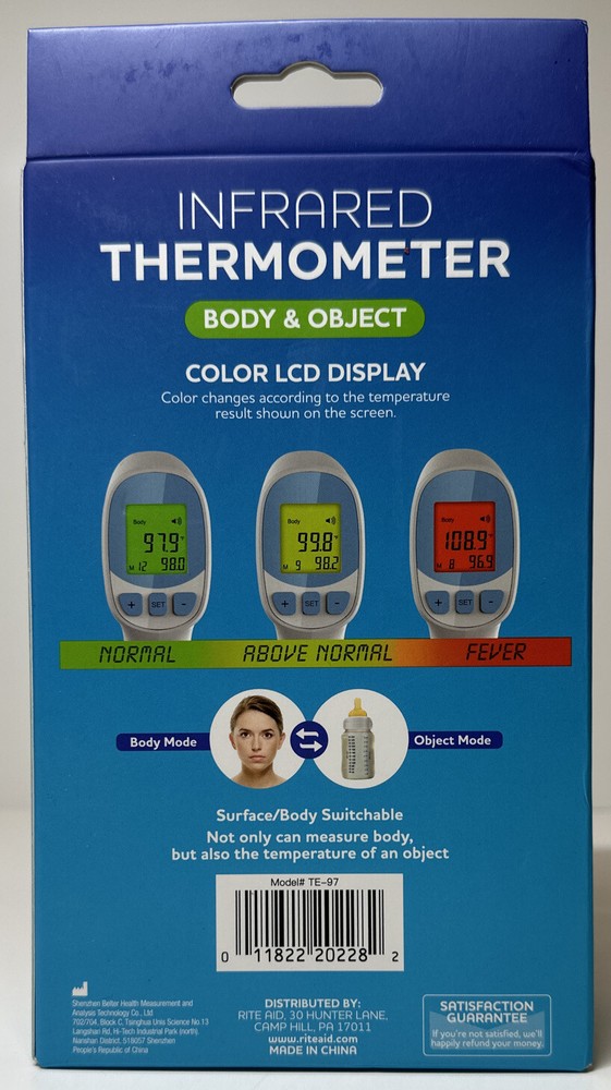 INFRARED Thermometer Body & Object. NEW