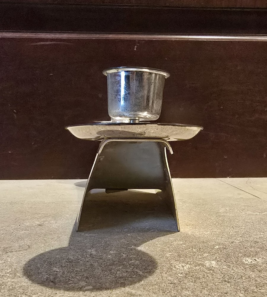 Midcentury WMF Ikora Silver plate Brass 2 Candle holder Germany