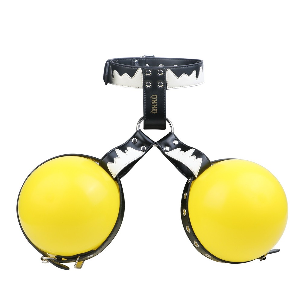 Breast Bondage Harness Device Adjustable PU Leather Restraint for BDSM