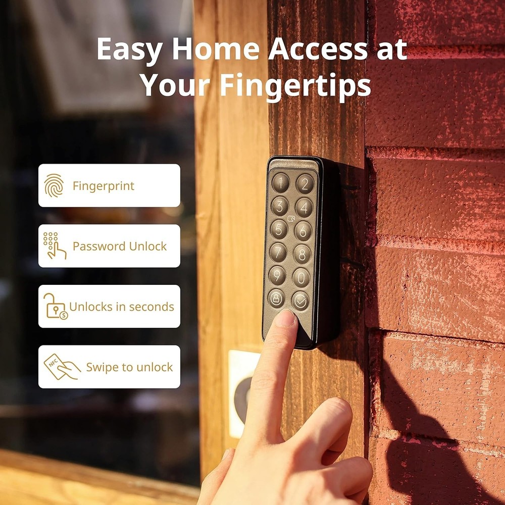 Smart Touch Keypad Home Lock Waterproof Fingerprint Keyless Entry Security