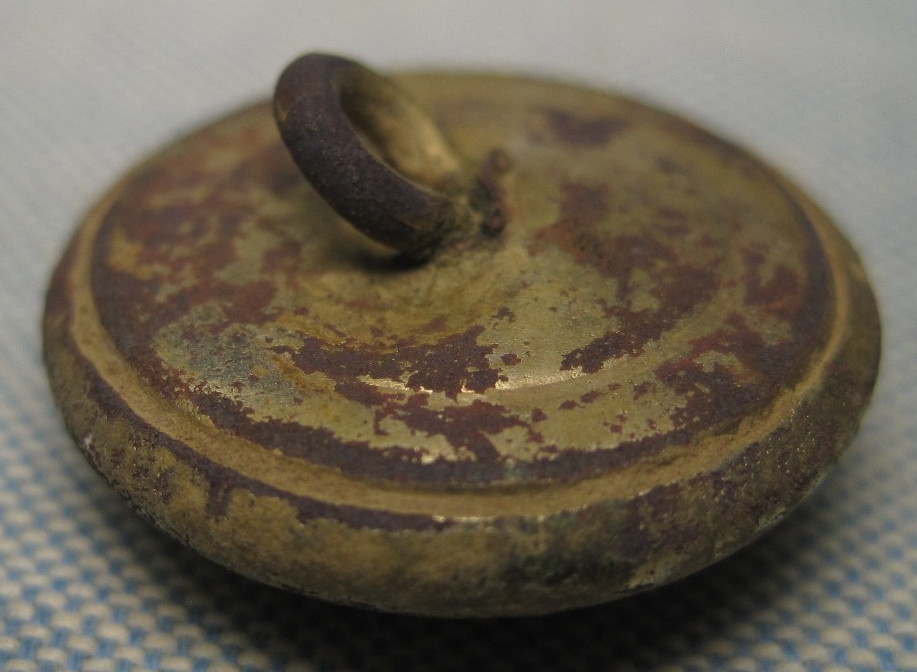 Dug Civil War Eagle Infantry Coat Button with Gold Gilt from Vicksburg