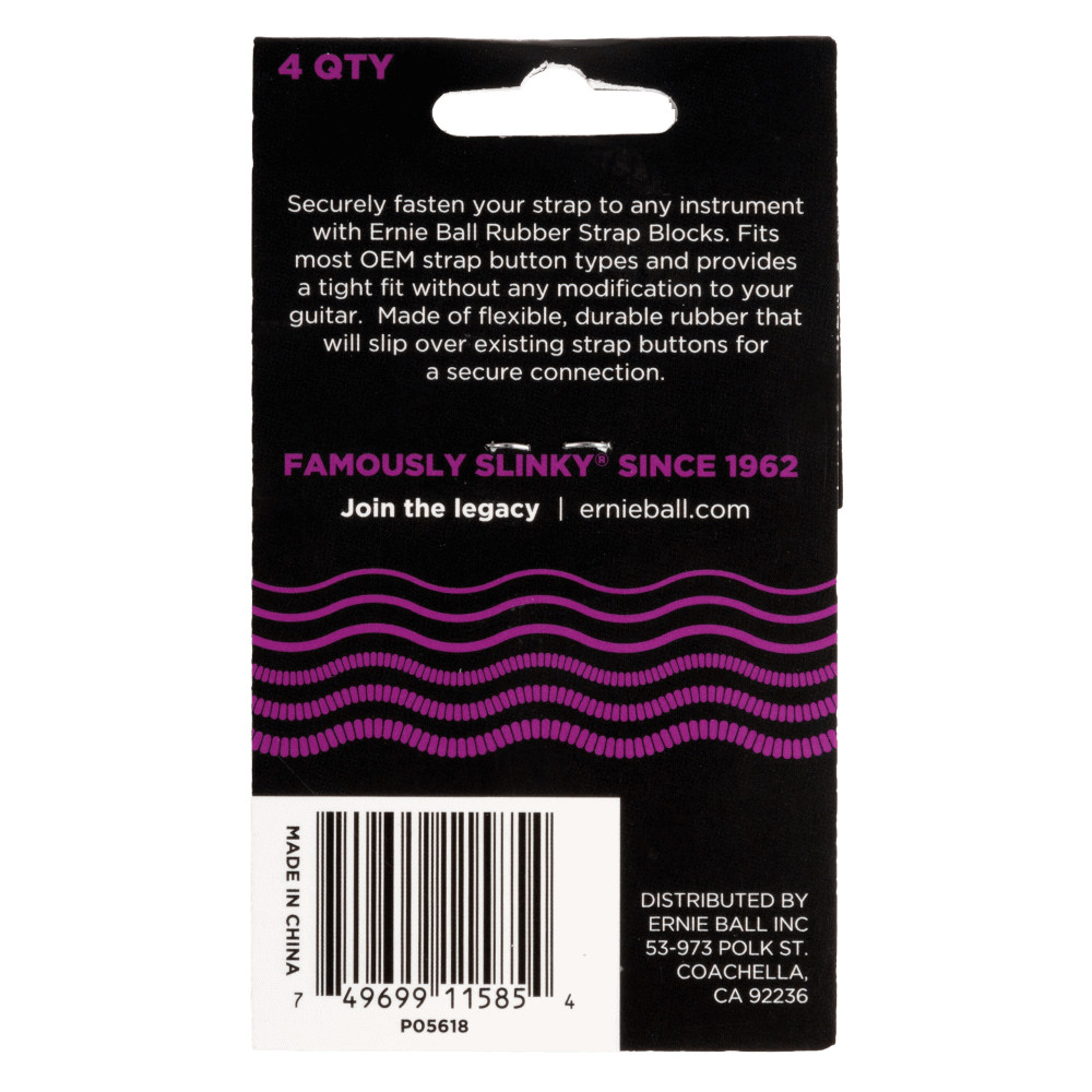 Ernie Ball Strap Blocks, Purple (P05618)