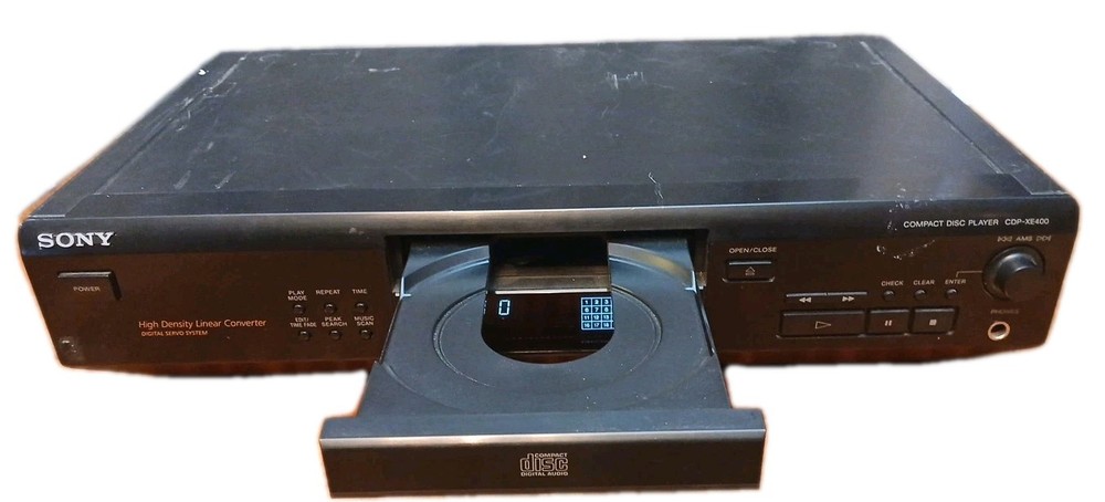 Sony CDP-XE400 Single CD Compact Disk Player Tested Works No Remote