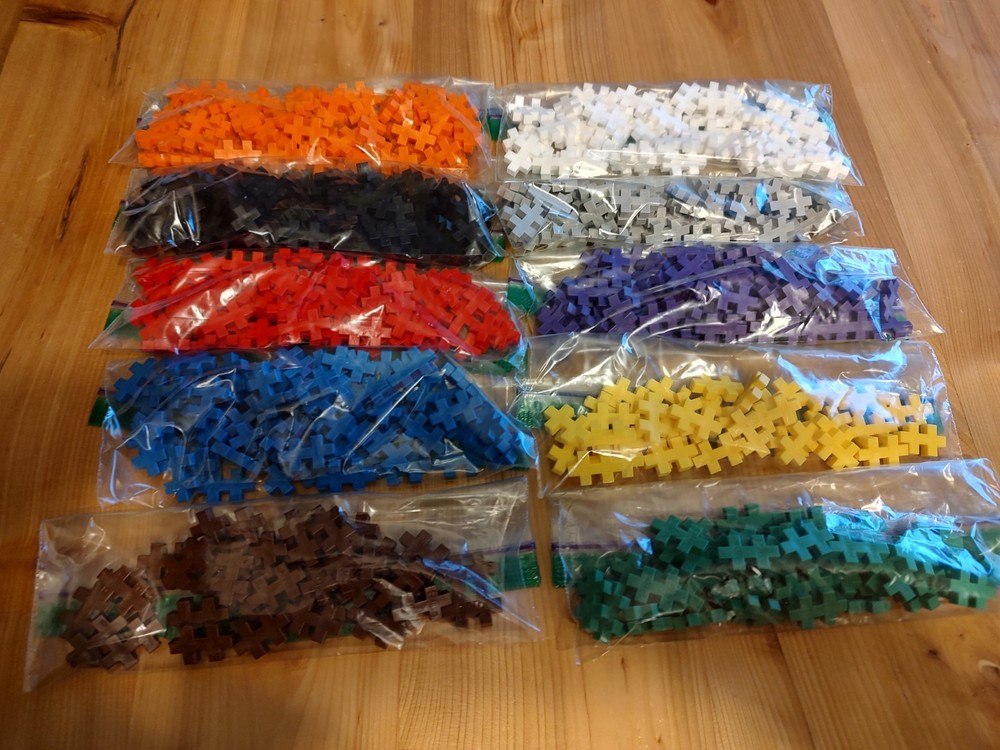 Authentic PLUS PLUS Mini Basic Building Shape 542 Assorted Colored Pieces