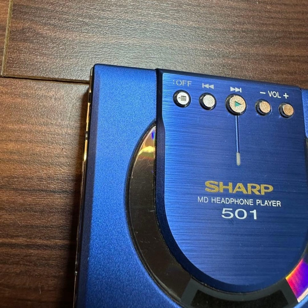 SHARP MD-ST501-A Portable MD Player 5538 From Japan