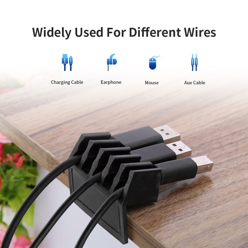 Cable Organizer 2pcs Five Slot Plastic Wire Cord Divider Holders Multipurpose