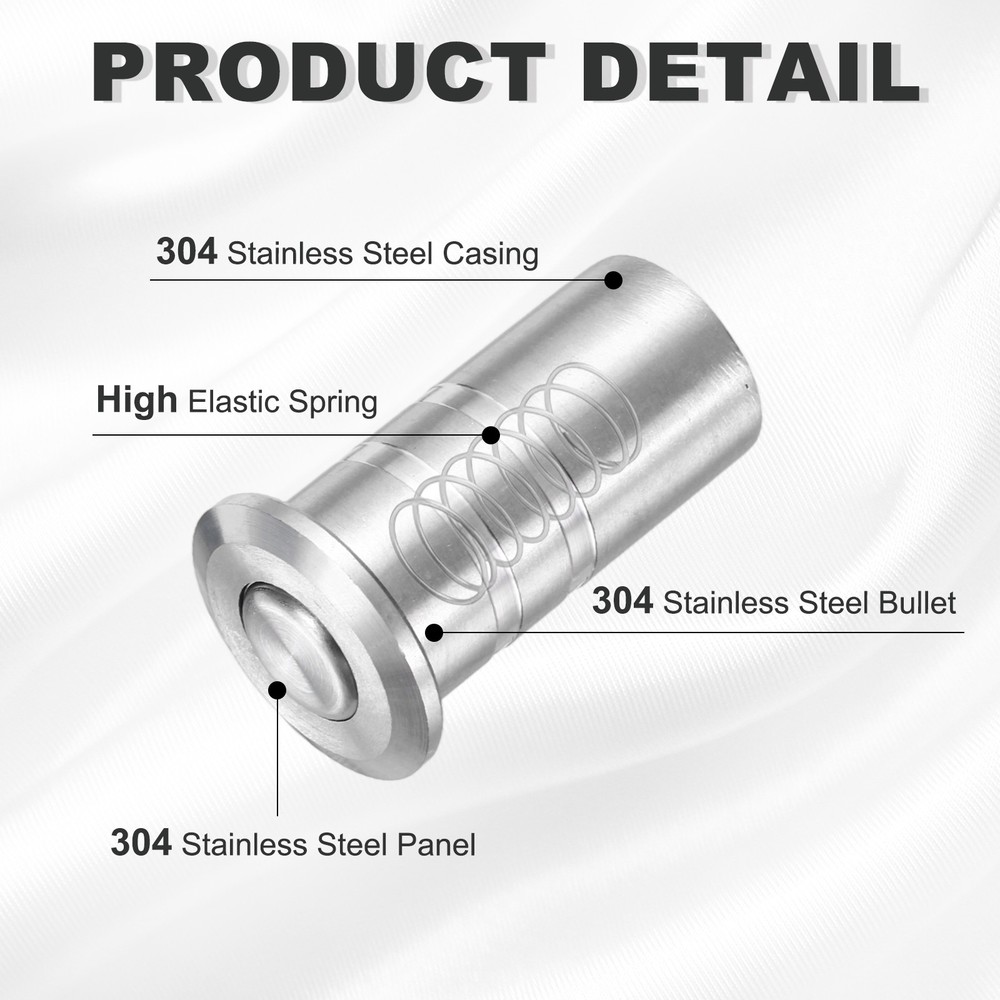0.79" Door Latch Dust Protector, Dust-Proof Sliding Lock Insert, Silver