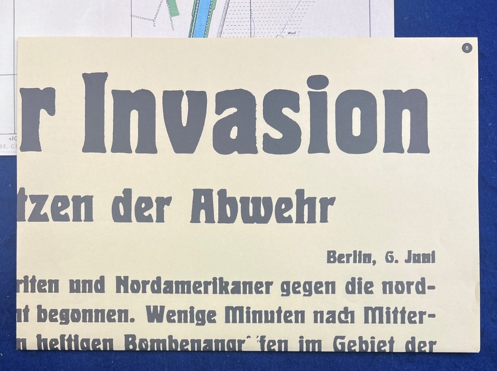 D Day Replica Document Collection Map Orders French Leaflet German Poster MORE