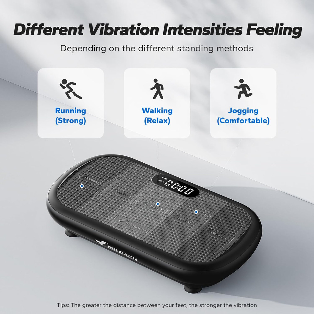 Vibration Plate Exercise Machine, Vibration Plate 440 Lbs Capacity, Bluetooth an