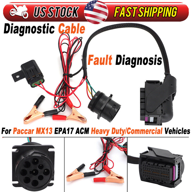 For Paccar MX13 EPA17 ACM Diagnostic Cable Fits Heavy Duty / Commercial Vehicles
