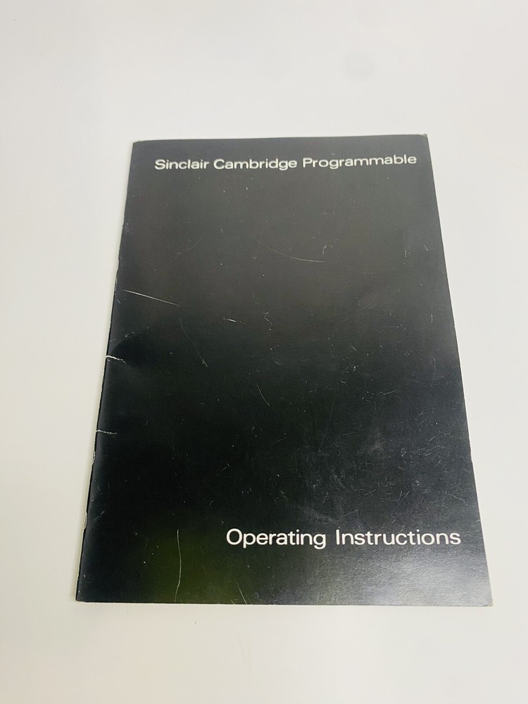 Sinclair Cambridge Programmable Calculator,Box ,Manual,1977. MINT