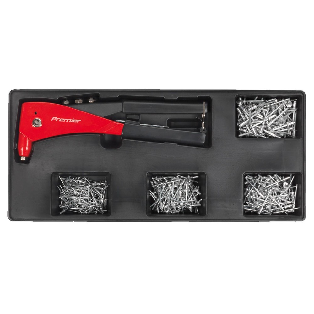 Sealey Riveter Tool Tray 400 Assorted Rivet Set Premier Hand Tools