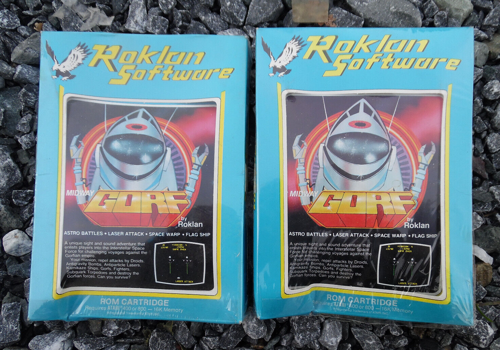 GORF Atari/Roklan 400/800 Cartridge NEW Damaged/smashed Box