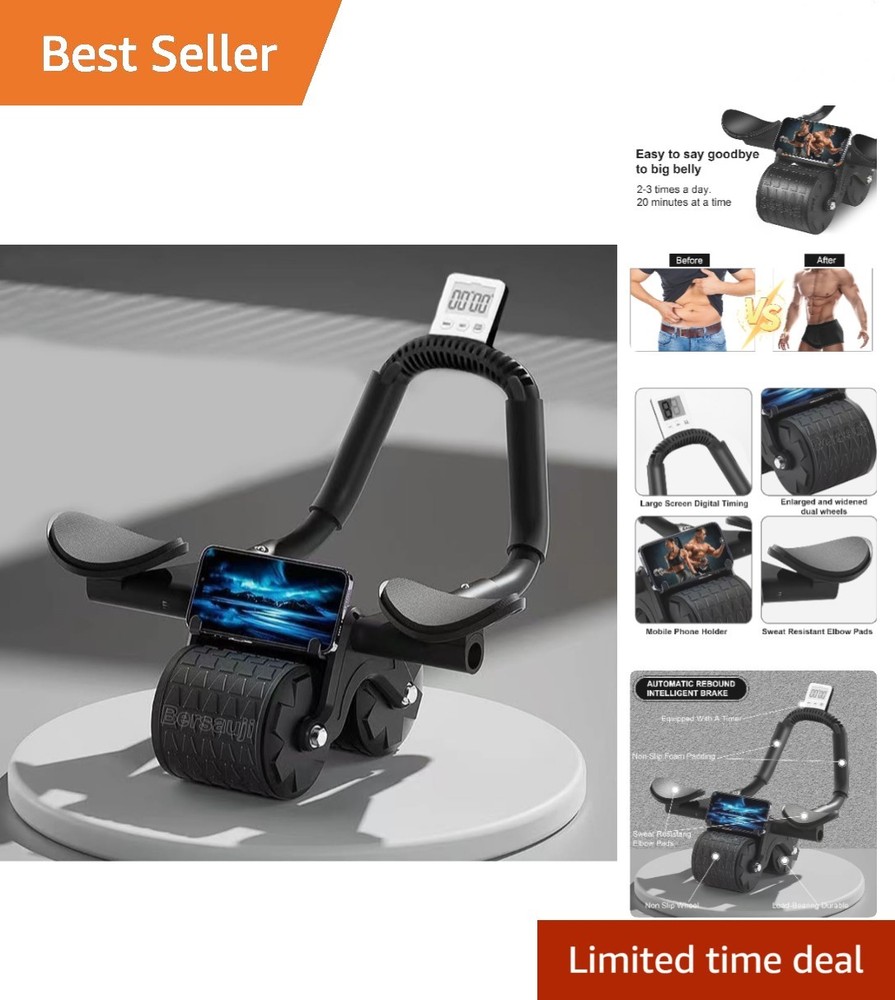 New 2026 Ab Roller with Elbow Support & Automatic Rebound - Build Core Strength