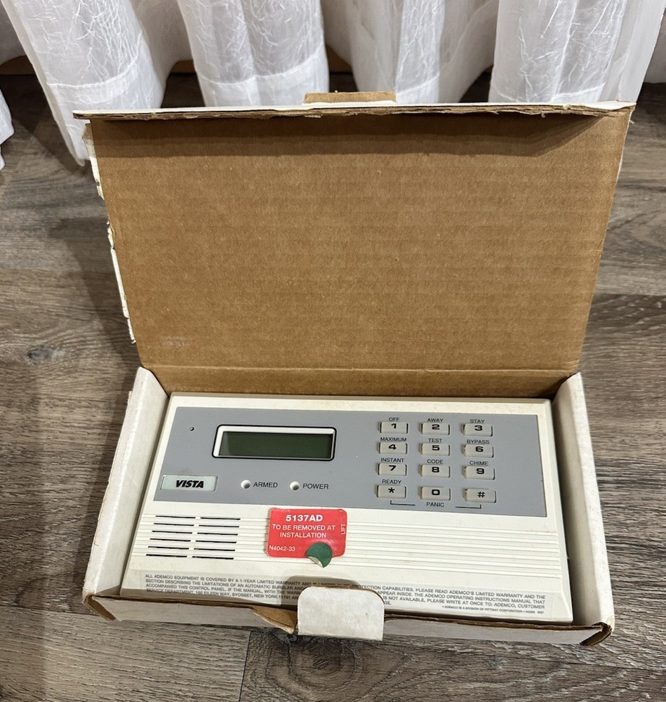 Ademco Console Security Alarm Device 5137AD Vista Keypad Untested Read Descrip